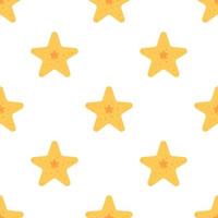 Seamless starfish pattern background,Vector and Illustration. vector