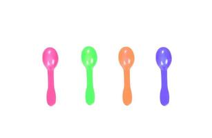 Plastic ice cream spoons photo