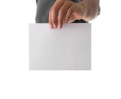 Person holding paper photo