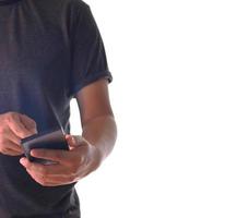 Person using phone photo