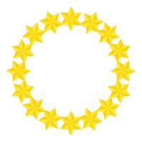 frame circular of stars david isolated icon vector