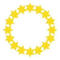 frame circular of stars david isolated icon vector