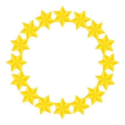 frame circular of stars david isolated icon