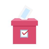 ballot box carton isolated icon vector