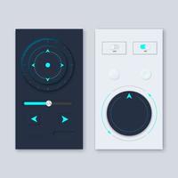 Neumorphic UI circle Workflow graphic elements design kit vector