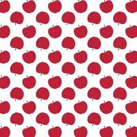 patrón de manzanas rojas vector
