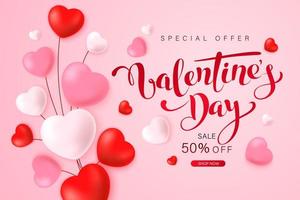 Happy Valentine's Day greeting card design vector