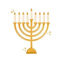 golden chandelier decorative with candles isolated icon vector