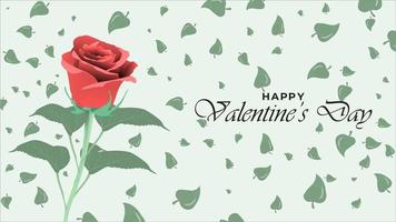 Happy valentine day background with realistic rose flower design objects vector