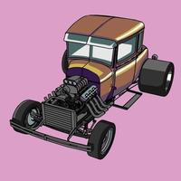 illustration of a retro car vector