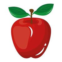 apple fresh fruit isolated icon vector