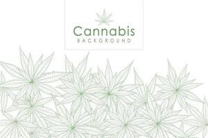 Green cannabis leaf drug marijuana herb background vector