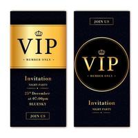 Voucher invitation template with gold and black design vector