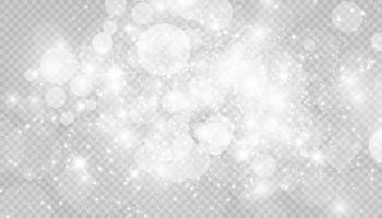 Glowing light effect with many glitter particles isolated vector