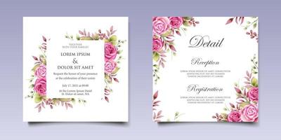 Floral Wedding Invitation Vector Art Icons And Graphics For Free Download