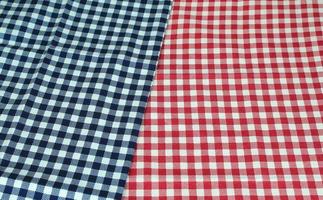 Red and blue cloth photo