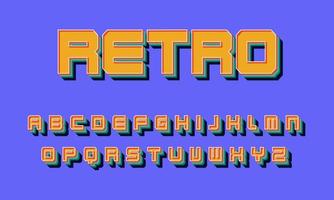 Vector of Stylized Retro Font Alphabet