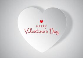 valentines day paper cut heart background vector