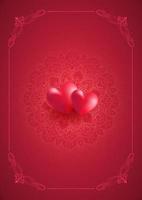 decorative valentines day card vector