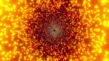 galassia di particelle di spazio arancione incandescente video