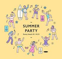 Summer party poster. vector