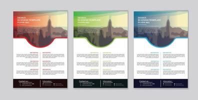 flyer template design for cover layout annual report
