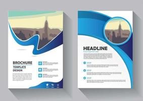 flyer template design for cover layout annual report vector