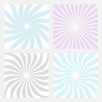 Collection of Abstract Sunburst Design for Background. vector