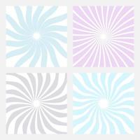 Collection of Abstract Sunburst Design for Background. vector