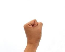 Fist on white background photo