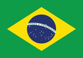 vector de bandera de brasil aislar arte de impresión de banner