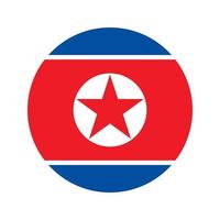 vector de icono de bandera de corea del norte aislar imprimir ilustración