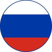 Russian Federation flag rounded icon vector