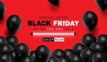 Black Friday background or special offer promotion sale banner for business and advertisement poster vector