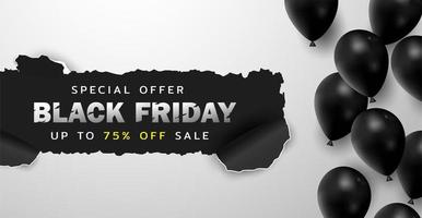 Black Friday background or special offer promotion sale banner for business and advertisement poster vector