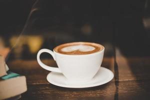 Vintage tone cup of hot latte