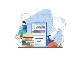 Online Library concept vector
