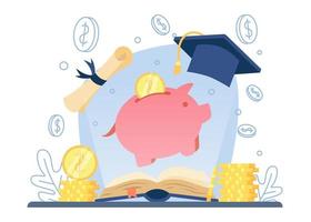 Investment in education concept vector