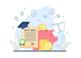 Scholarship education concept vector