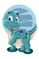 A cute tosca dinosaur animal illustration vector