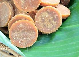 Close-up of palm sugar photo