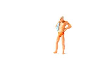 Miniature figurine person wearing a speedo photo