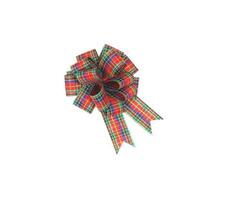 Multicolored bow on white photo