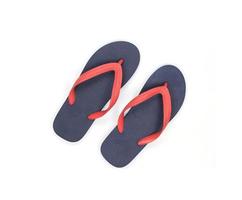 Flip-flops on white photo