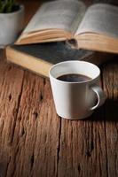 Coffee and book photo