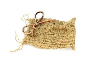 Burlap cloth and bow photo