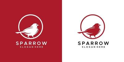 Sparrow logo design template vector