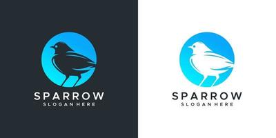 Sparrow logo design template vector