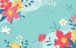 Floral spring background vector