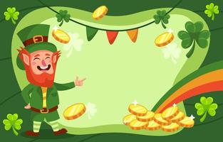 fondo de duende del día de san patricio vector